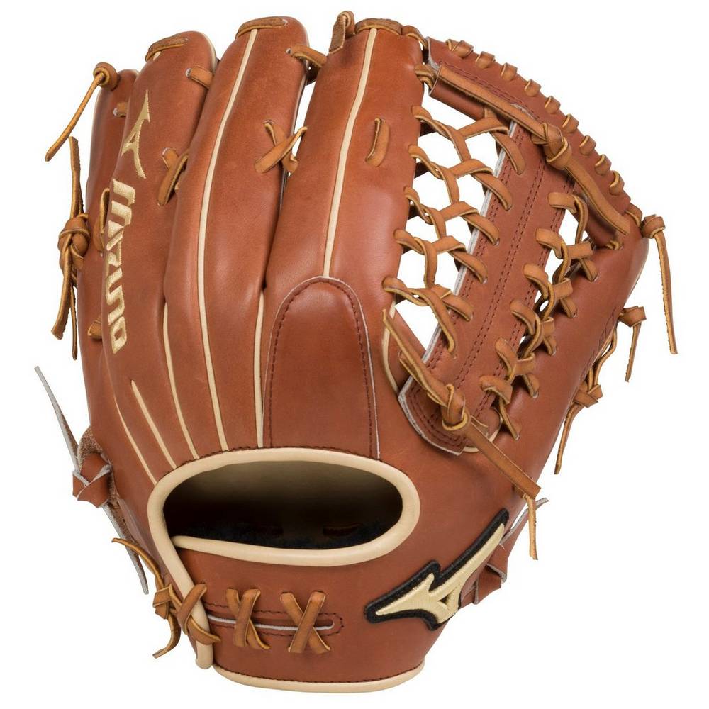 Panske Rukavice Mizuno Pro Select Outfield 12.75" - Deep Pocket Baseball Hnede Vypredaj ZCJD53047